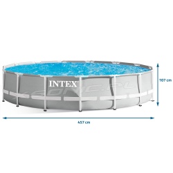 Basen ogrodowy stelażowy 457 x 107 cm okrągły INTEX 26724GN