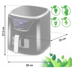 Frytkownica beztłuszczowa z wyświetlaczem BD-652 regulacja temperatury 1500W