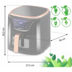 Frytkownica beztłuszczowa z wyświetlaczem BD-652 regulacja temperatury 1500W