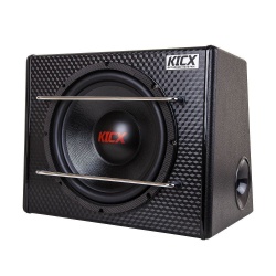 Aktywny subwoofer samochodowy skrzynia basowa Kicx AP300BPA 12V 300W