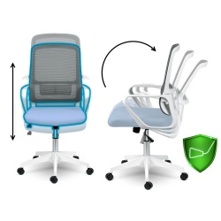 Fotel biurowy z mikrosiatki miękkie siedzisko Wizor różne kolory