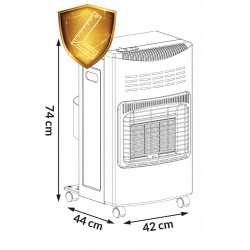 Przenośny składany piecyk gazowy HUMBERG HM-900 moc 4200 W