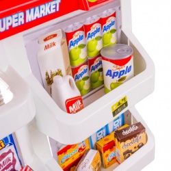 Stragan dla dzieci supermarket zabawkowy kasa sklepowa koszyk
