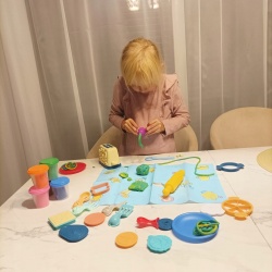 Masa plastyczna duży zestaw maszynka ciasto do robienia toster