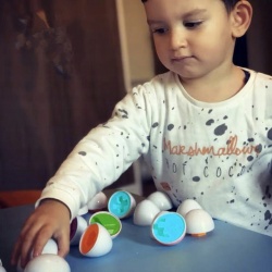Układanka jajka sorter dopasuj kształty zabawka edukacyjna