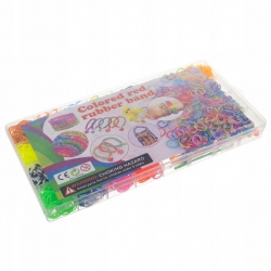 Gumki zestaw do robienia bransoletek 1500 sztuk DIY organizer