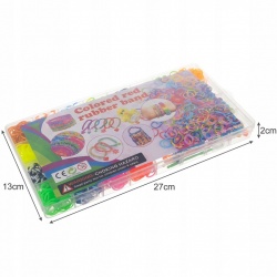Gumki zestaw do robienia bransoletek 1500 sztuk DIY organizer