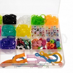 Gumki zestaw do robienia bransoletek 1500 sztuk DIY organizer