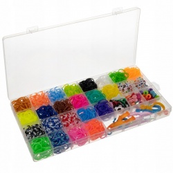 Gumki zestaw do robienia bransoletek 1500 sztuk DIY organizer