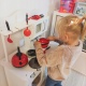 Zestaw garnków dla dzieci czajnik garnek cedzak patelnia kuchenne