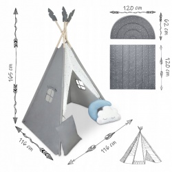 Namiot tipi dla dzieci poduszki Nukido NK-406