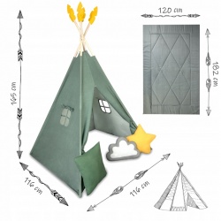 Namiot tipi dla dzieci poduszki Nukido NK-406