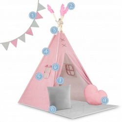 Namiot tipi dla dzieci poduszki Nukido NK-406
