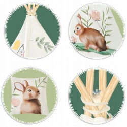 Namiot tipi dla dzieci Nukido domek wigwam leśne zwierzątka