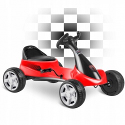 Gokart na pedały quad dziecięcy  duże koła czerwony do 30 kg