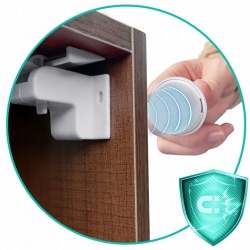 Zabezpieczenie magnetyczne do szafek blokada 4 sztuki magnetyczny klucz