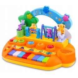 Zabawka edukacyjna pianinko organki LED dla dzieci instrumenty