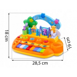 Zabawka edukacyjna pianinko organki LED dla dzieci instrumenty