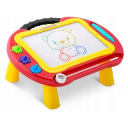 Znikopis tablica magnetyczna stolik do rysowania dla dzieci czerwony