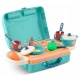 Kuchnia zabawkowa z walizką dla dzieci w walizce sztućce garnek 2 kolory
