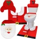 Zestaw świąteczny do łazienki dywanik pokrowiec na deskę zbiornik WC Mikołaj