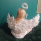 Strój kostium aniołka skrzydła anioła jasełka różdżka aureola 