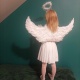 Strój kostium aniołka skrzydła anioła jasełka różdżka aureola 