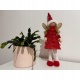 Wróżka Świąteczna anioł figurka elf dekoracja 40cm czerwona biała szara