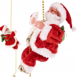 Mikołaj wspinający się na linie melodyjka prezent na Święta wchodzący