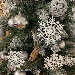 Bombki na choinkę stroik zawieszka x12 bombka zawieszki choinkowe Śnieżynki