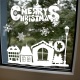 Naklejki świąteczne na okno ozdoby na szybę Święta Śnieżynki samoprzylepne