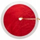 Dywanik pod choinkę mata futerko czerwony 90 cm okrągły osłona na stojak