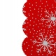 Bieżnik Świąteczny na stół obrus święta 185x35 cm czerwony wigilijny śnieg