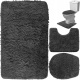 Zestaw dywaników łazienkowych dywanik łazienkowy komplet szary 3 elementy