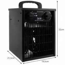 Nagrzewnica elektryczna farelka grzejnik 3kW 3000W szybko nagrzewa