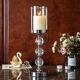 Świecznik szklany lampion Glamour zestaw 3 sztuki 40cm