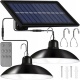 Solarna Lampa 2x Żyrandol Wisząca LED Pilot Zestaw ogrodowa