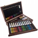 Zestaw do malowania rysowania walizka z szufladą kredki farby 117 el.