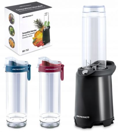 Blender ręczny kielichowy do koktajli 2 butelki smoothie 350W BD-752