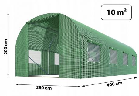 Folia zapasowa na tunel ogrodowy 2,5x4m (10m2) zielona