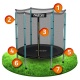 Bezpieczna trampolina ogrodowa dla dzieci batut z siatką 140 cm