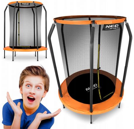 Bezpieczna trampolina ogrodowa dla dzieci batut z siatką 152 cm 5 ft