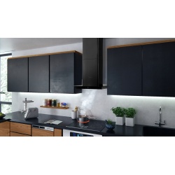 Okap kuchenny ścienny 60 cm Berdsen BT-217 czarny LED kominowy