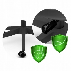 Fotel biurowy z mikrosiatki Labi czarny krzesło obrotowe