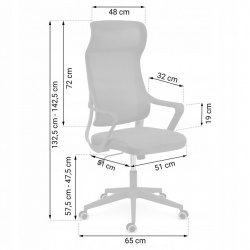 Fotel biurowy z mikrosiatki Labi czarny krzesło obrotowe