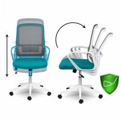 Fotel biurowy z mikrosiatki miękkie siedzisko Wizor różne kolory