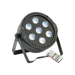 Reflektor LED FLAT PAR projektor 7x 6W RGBW THINPAR7X6-RGBW Ibiza Light