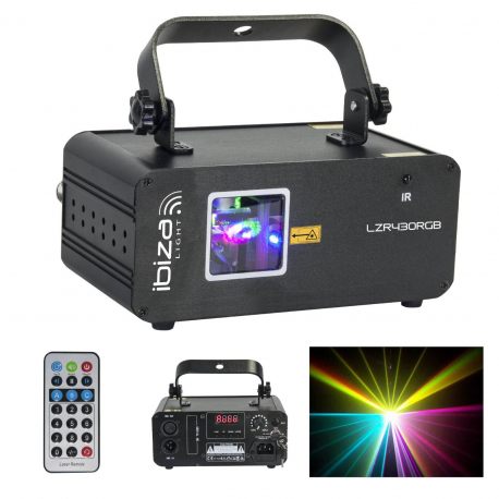 Laser Ibiza LZR430RGB dużej mocy 430 MW 128 WZORÓW