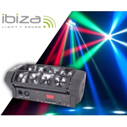 Efekt świetlny SPIDER Ibiza LED8-MINI rychomy reflektor 8x 3W RGBW CREE