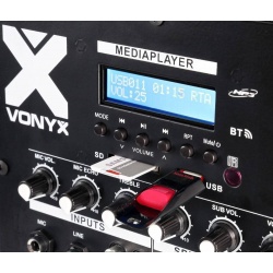 Zestaw nagłośnieniowy 2.1 2x kolumna 8'' subwofer 12'' statywy Vonyx